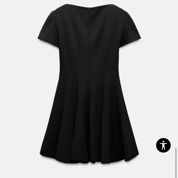 Zara GODET MINI DRESS Large - Picture 2 of 5